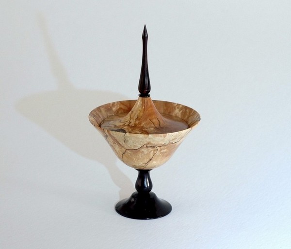 Spalted Birch Lidded Goblet